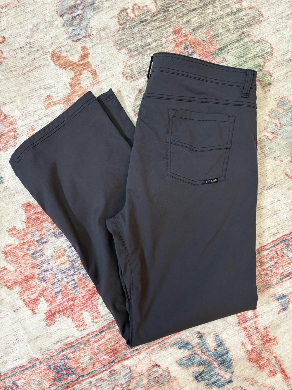 Prana Slim Fit Straight Leg Charcoal Gray Pant 40w x 32L